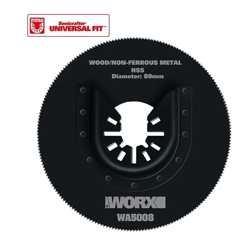WORX WA5008 Çok Amaçlı Raspalama Makinası İçin 80mm 360˚ Metal, Ahşap, Fiberglas, PVC Universal Kesme Bıçağı