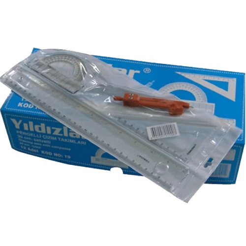 Yıldızlar Çizim Takımı Pergelli 30 CM 19