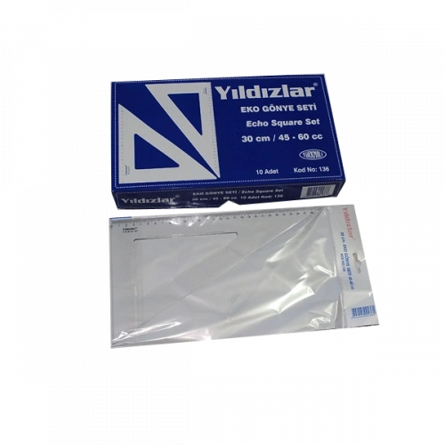 Yıldızlar Öğrenci Gönye Seti 45-60 Derece Ekonomik 30 Cm 136