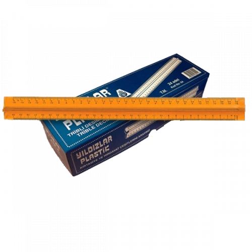 Yıldızlar Standart Cetvel Plastik Tribli Desimetre 30 Cm 64