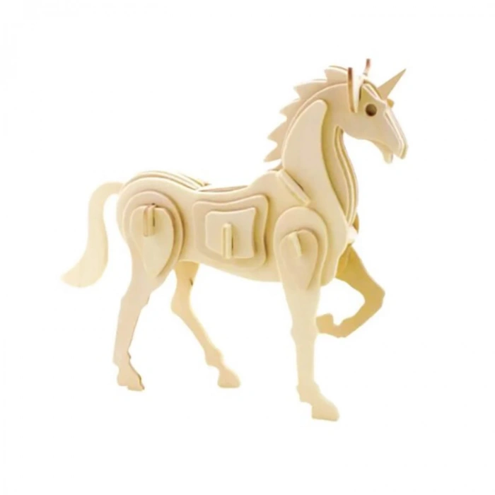 3D Ahşap Puzzle Boynuzlu At JP257 30 parça