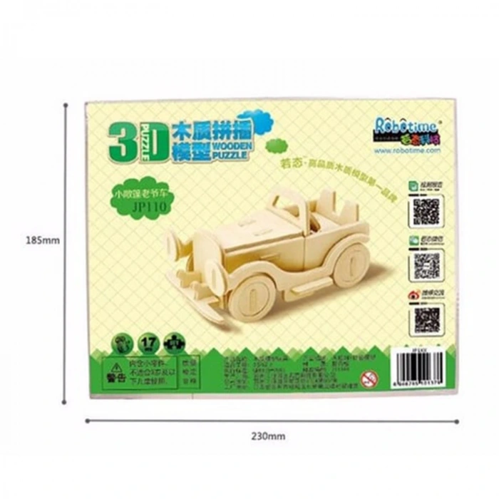 3D Ahşap Puzzle Klasik Araba 25 parça JP110