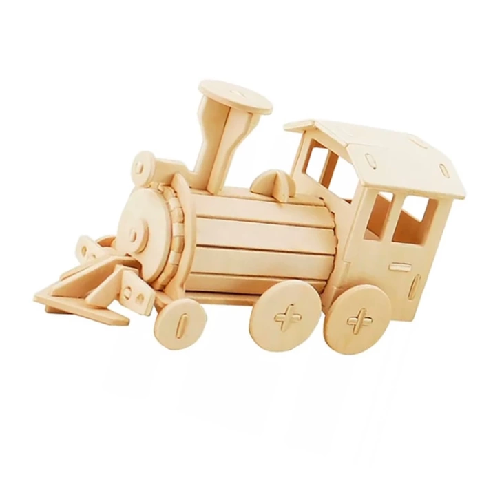 3D Ahşap Puzzle Lokomotif DZ08 23 parça