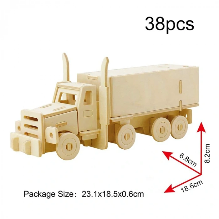 3D Ahşap Puzzle Tır 38 parça JP245