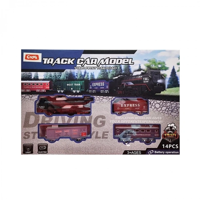 Ctoy Oyuncak Işıklı Ve Pilli Lokomotif Tren Set Ctoy-2215-2