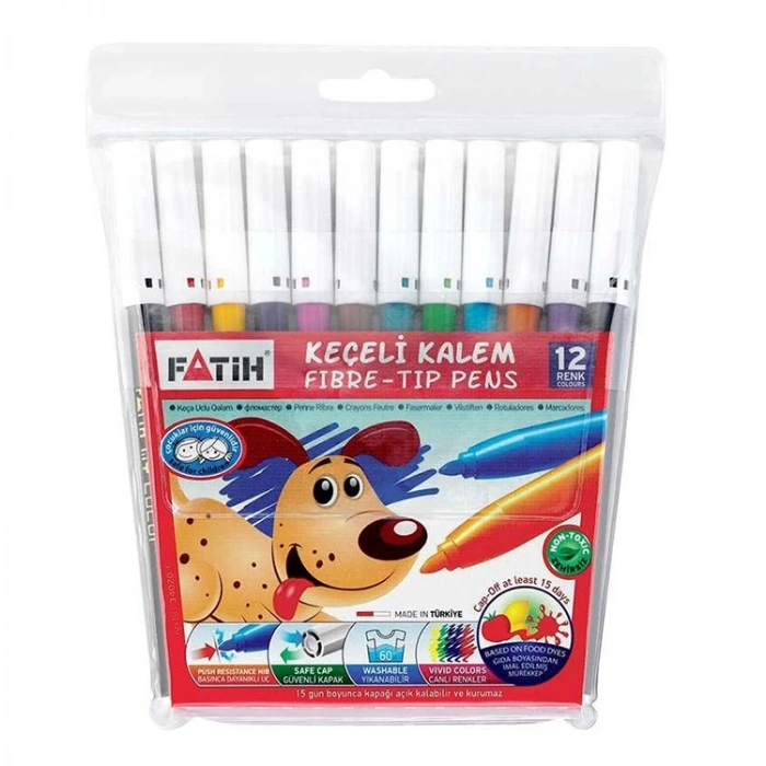 Fatih Keçeli Boya Kalemi 12 Renk 34020