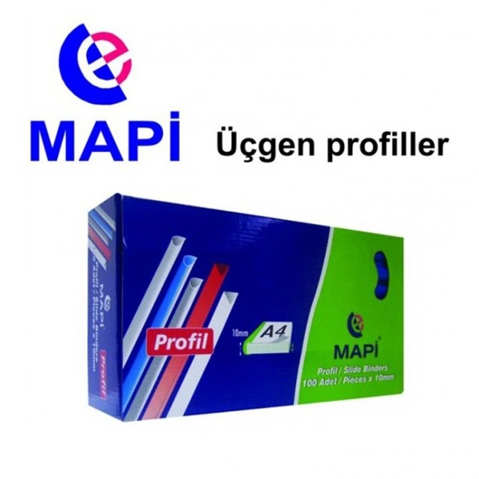 Mapi Profil Sırtlık Plastik Geniş Üçgen 90-120 Syf 100 Lü 12 Mm Beyaz 214 12 00