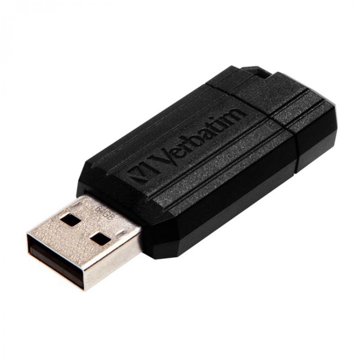 Verbatim PinStripe 64GB USB 2.0 Çek-İt Kızak Özellikli Flash Bellek