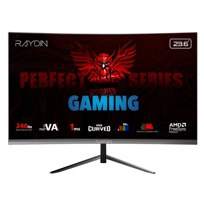 Raydın Mm27rfa-200hz, 27 inç 1ms, 200hz, Full Hd, 2xhdmı, Dp, Va Led, R1500 Curved, Frameless, Freesync Gaming Monitör