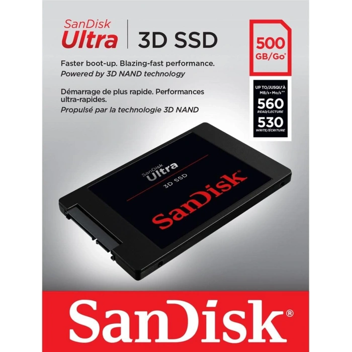 Sandisk 500gb Ssd Plus 545mb-505mb-s Sdssda-500g-g28 Sata 3 2.5 Harddisk