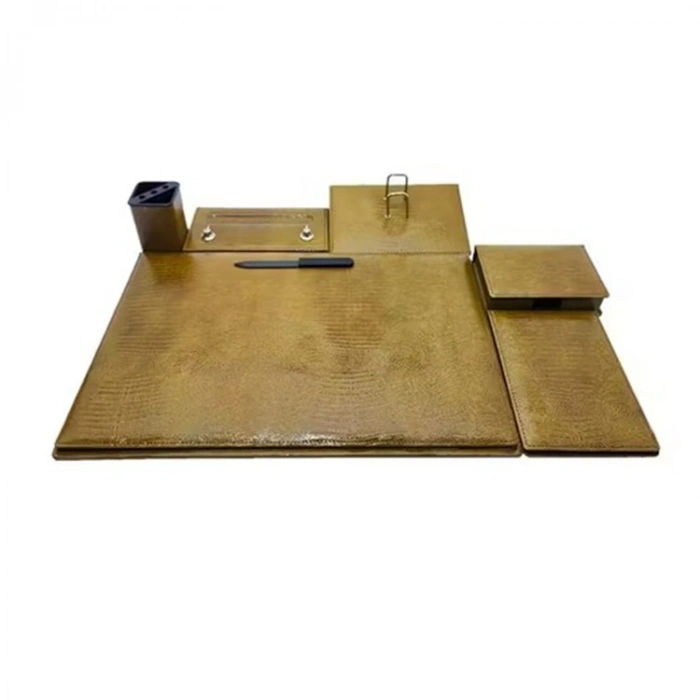 Classifix Sümen Takımı 7 Parça İtalyan Selka Deri Bukalemun Desenli Taba