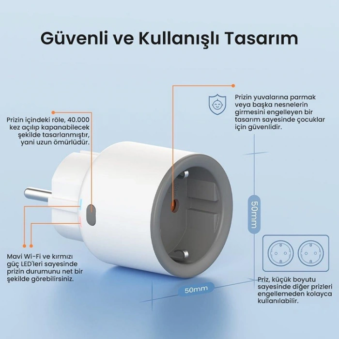 Inca Iwa-283 16a Bluetooth Wi-fi Akım Korumalı Akıllı Priz (zamanlama,geri Sayım,sesle Kontrol,güç)