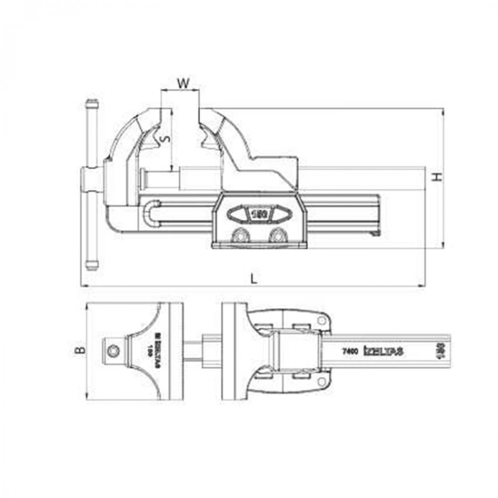 İzeltaş 14000005069 Tesviyeci Mengene 125 Mm