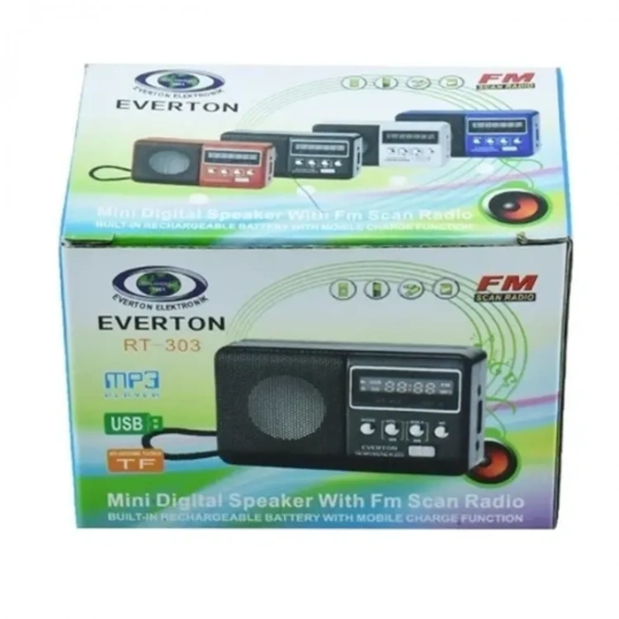 Everton Rt-303bt Fm-usb-tf Şarjlı Dijital Göstergeli Radyo