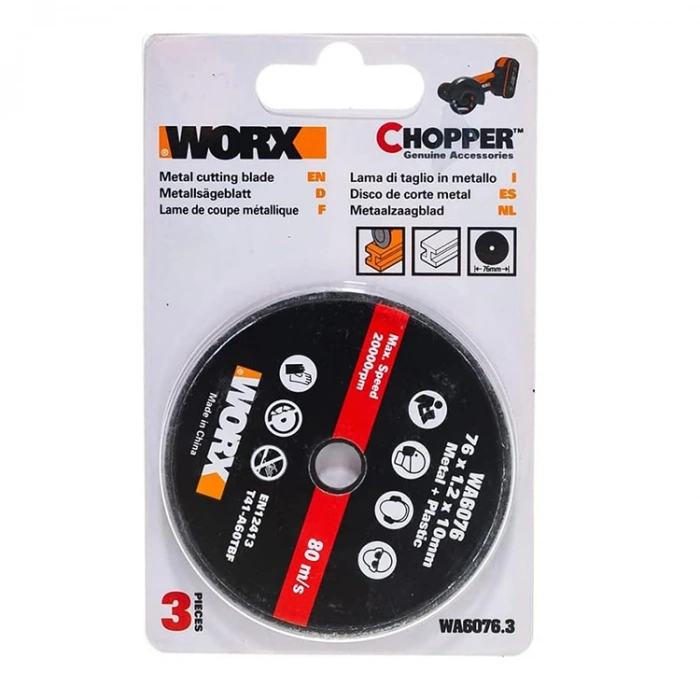 Worx WA6076.3 WX801 için 76x10 MM 3 Adet Metal ve PVC Kesme Taşı