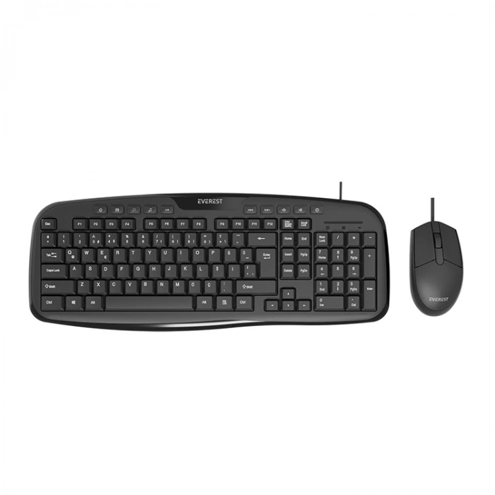 Everest Un-795 Siyah Usb Q Multimedia Klavye + Mouse Set