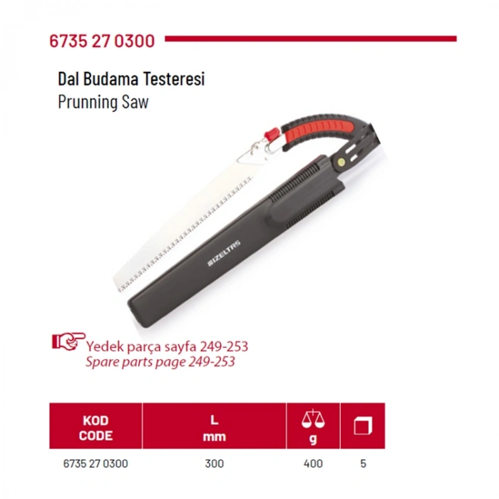 İzeltaş 6735270300 300 Mm Budama Testere