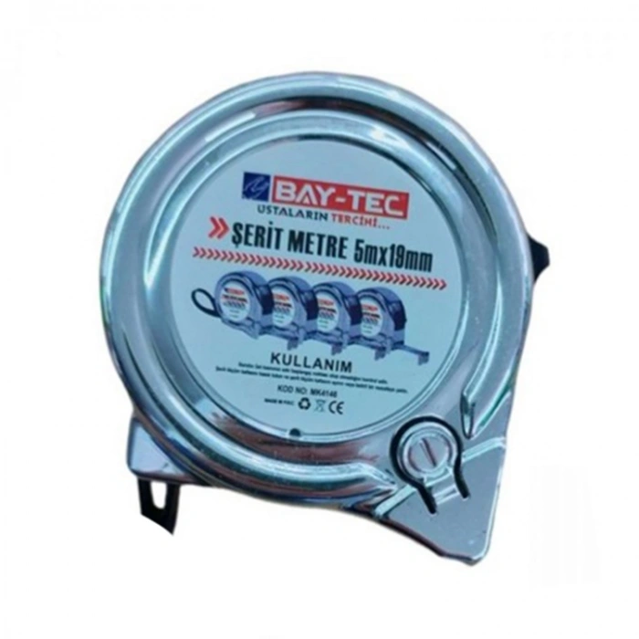 Bay-tec Mk4146 5mt 19mm Krom Şerit Metre