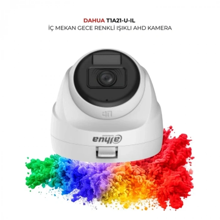 Dahua Hac-t1a21-u-ıl 2mp Akıllı Çift Işıklı Hdcvı 25 Mt Dome Kamera