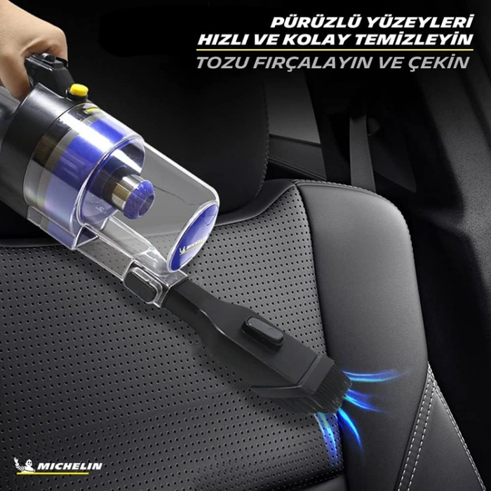 Michelin MC33375 12 Volt / 150 Watt Araç Süpürgesi ve 4 Parça Aksesuar Seti
