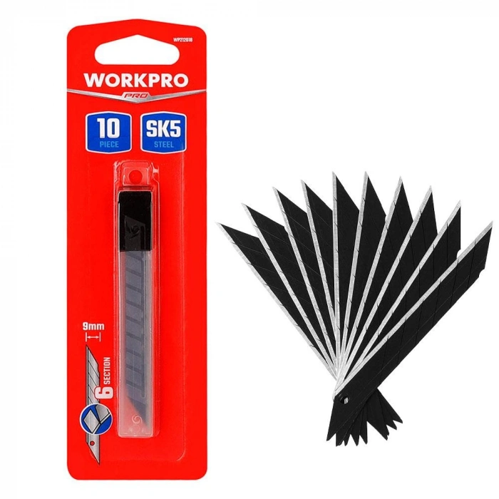 Workpro Wp212018 9mm 30˚ Açılı 10’lu Maket Bıçağı Yedeği
