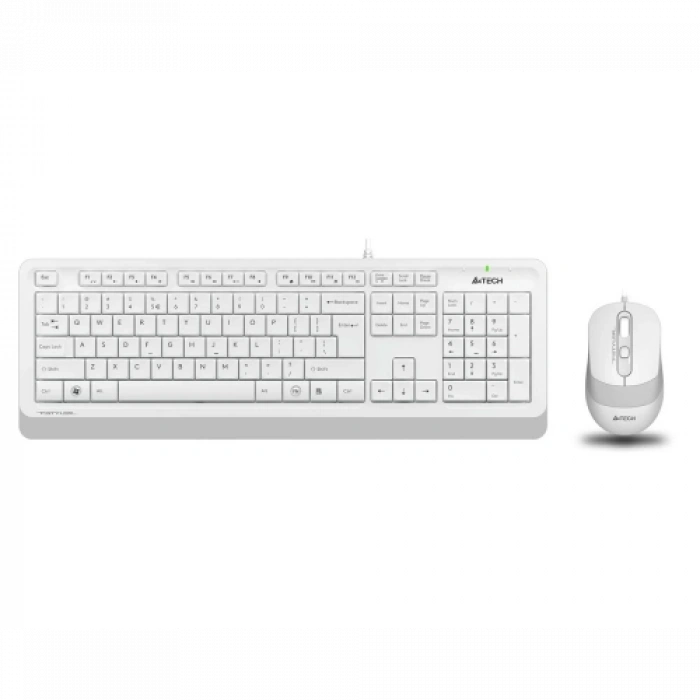 A4 TECH F1010, Beyaz, FSTYLER, USB Kablolu, Türkçe Q, M.Medya Klavye Mouse Set