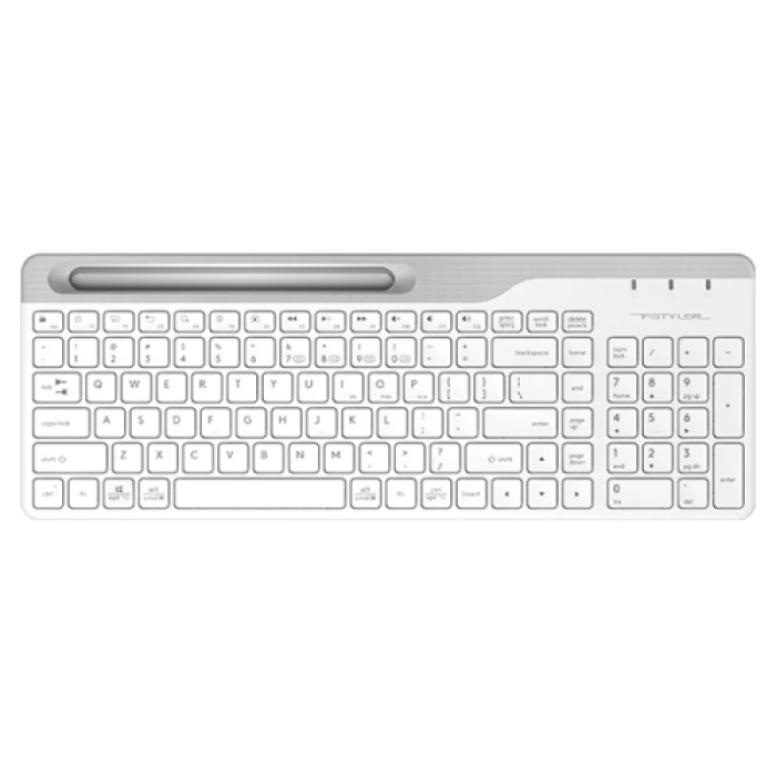 A4 TECH FBK25, Beyaz, 2.4Ghz ve Bluetoot Kablosuz, Türkçe Q, Multimedya, KLAVYE