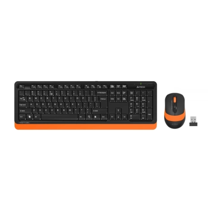 A4 TECH FG1010, Turuncu, FSTYLER, 2.4Ghz Kablosuz, Türkçe Q, Klavye Mouse Set