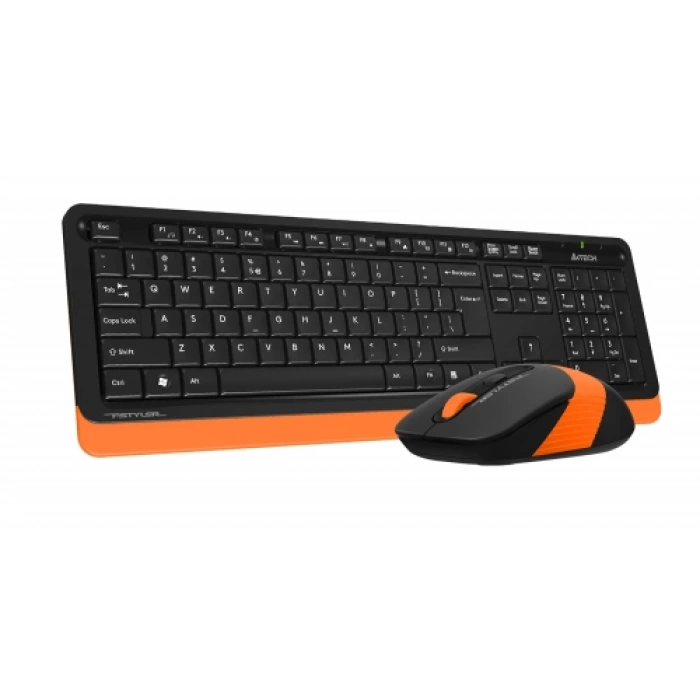A4 TECH FG1010, Turuncu, FSTYLER, 2.4Ghz Kablosuz, Türkçe Q, Klavye Mouse Set