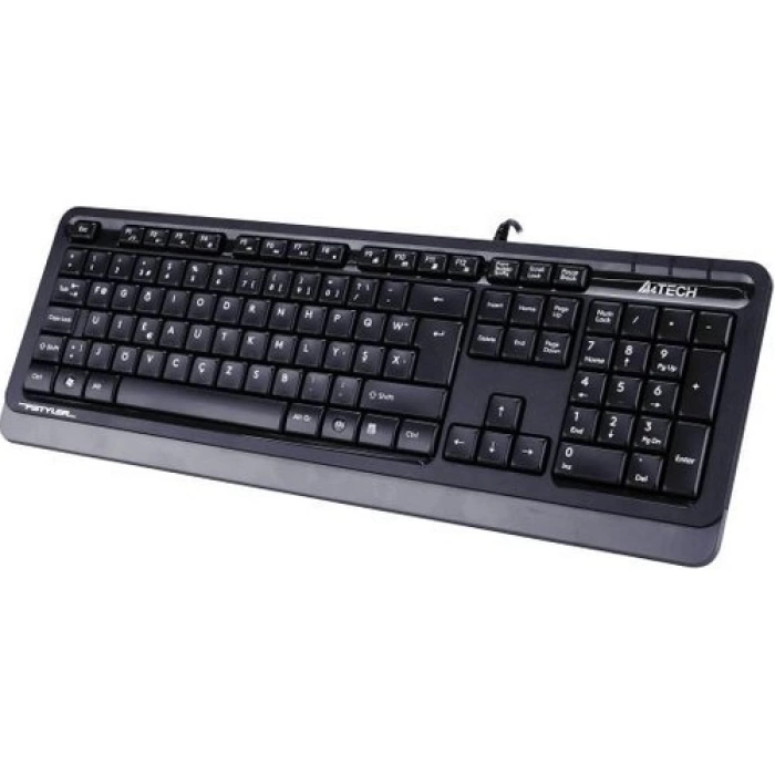 A4 TECH FK10, Gri, FSTYLER, USB Kablolu,  Türkçe F, Multimedya KLAVYE