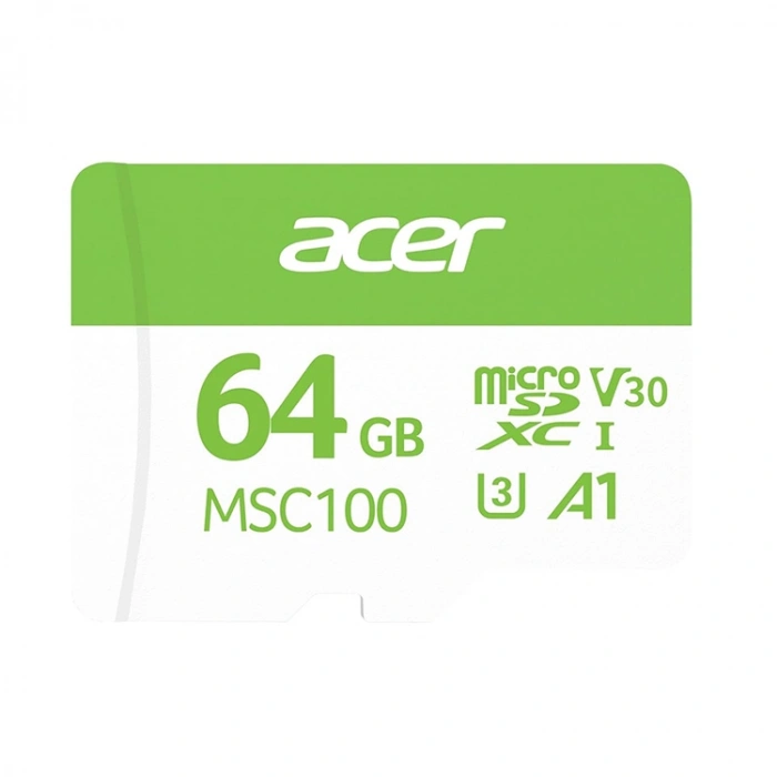Acer Msc100 64gb Microsd U3 V30 A1 Aksiyon Kamera & Güvenlik Kamerası Uyumlu