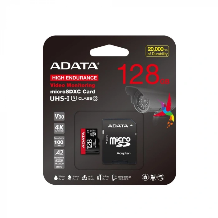Adata 128 Gb High Endurance Microsdxc 4k U3 V30 A2 Hafıza Kartı
