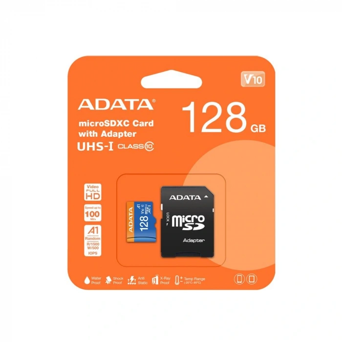Adata 128gb Premier Microsdxc Card With Adapter Uhs-ı Class10 V10 Hafıza Kartı