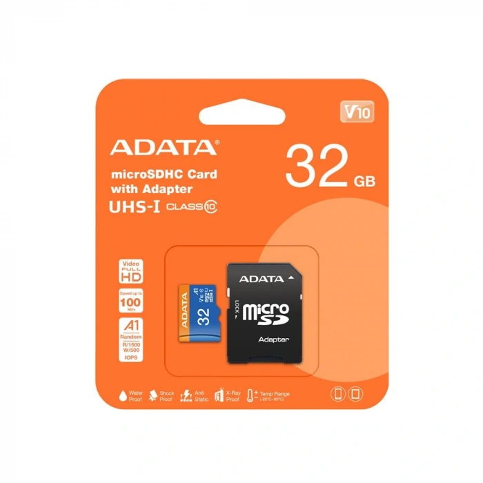 Adata 32gb Premier Microsdhc Card With Adapter Uhs-ı Class10 V10 Hafıza Kartı