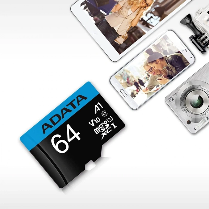 Adata 64gb Premier Microsdxc Card With Adapter Uhs-ı Class10 V10 Hafıza Kartı