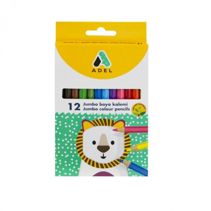 Adel Jumbo Hexa Boya Kalemi 12 Renk Tam Boy