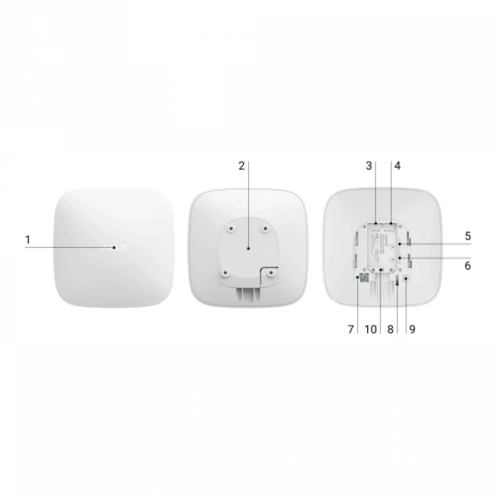 Ajax Hub2 Plus, Kablosuz, Görsel Doğrulamalı, Alarm Paneli, Beyaz
