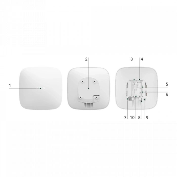 AJAX Hub2 Plus, Kablosuz, Görsel Doğrulamalı, Alarm Paneli, Beyaz