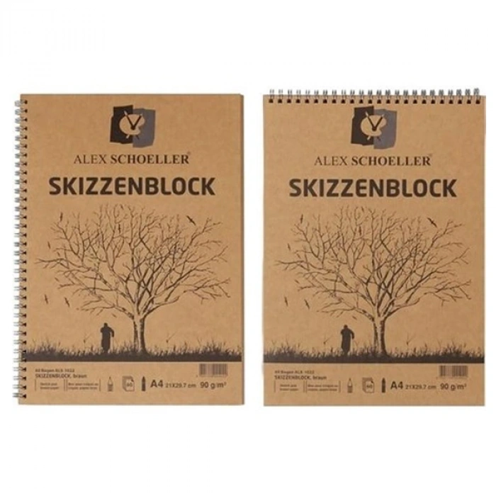 Alex Schoeller Bloknot Spiralli Kraft 60 Lı A4 Alx-1022