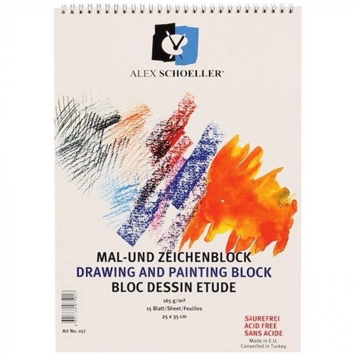 Alex Schoeller Teknik Resim Defteri Spiralli 15 Yp 25x35 165 Gr