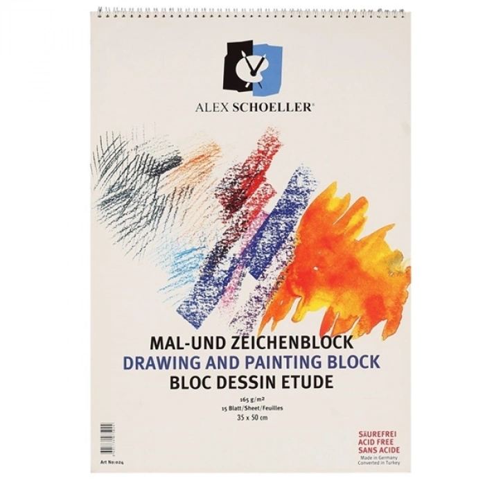 Alex Schoeller Teknik Resim Defteri Spiralli 15 Yp 35x50 165 Gr 024