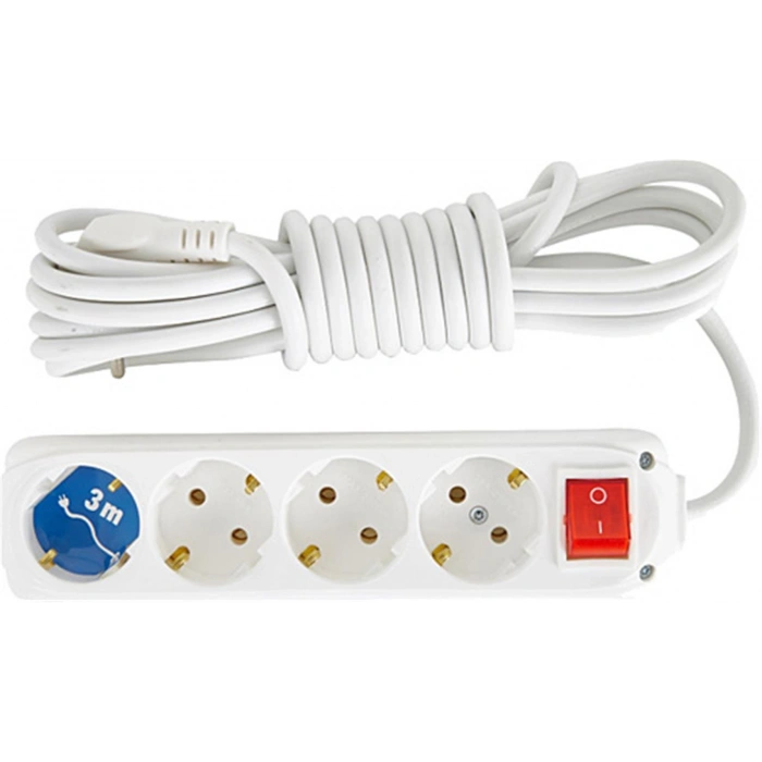 Almera 4lü Anahtarlı 3mt Topraklı Priz (9200203)