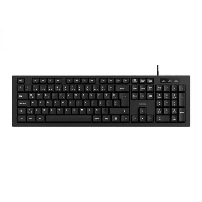 Aoc Kb130b-38 Usb Siyah Türkçe Kablolu Standart Klavye