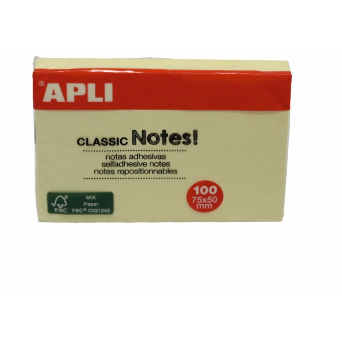 Apli Yapışkanlı Not Kağıdı 75x50 10971