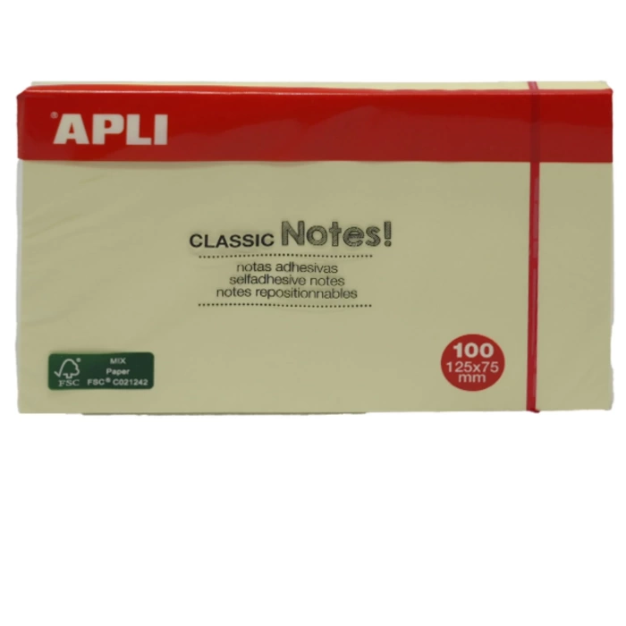 Apli Yapışkanlı Not Kağıdı Classic 100 YP 125x75 10976