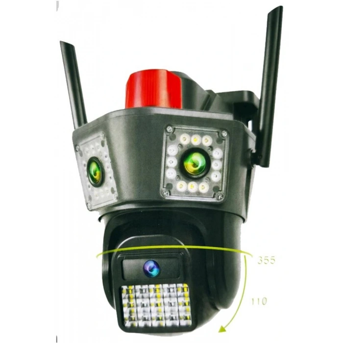 Apronx APX-WPG490 9Mp 3.6mm Üç Kamera 42 Led Wifi PTZ