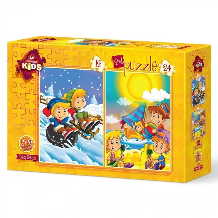 Art Puzzle 12+24 Parça Yaz-kış 5553