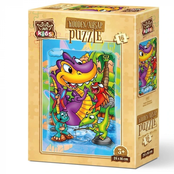 Art Puzzle 16 Parça Balıkçı Dinazorlar 5857