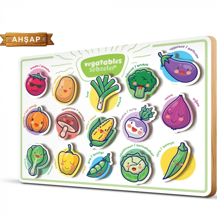 Art Puzzle Ahşap Frame Sebzeler 5863