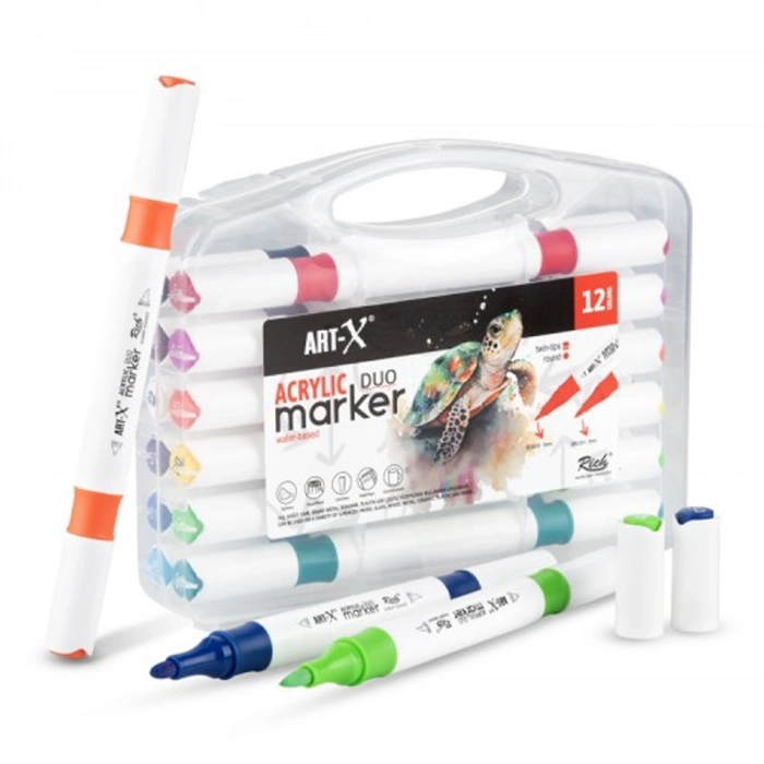 Art-x Acrylic Marker Duo 12 Li Set 18057